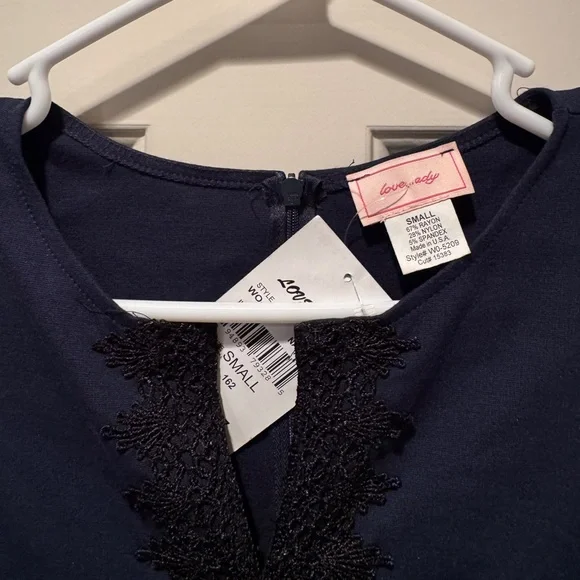 NWT Love Ady Navy Skater Dress - Picture 5 of 6